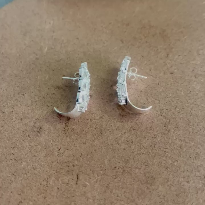 Silver Cuff Earrings